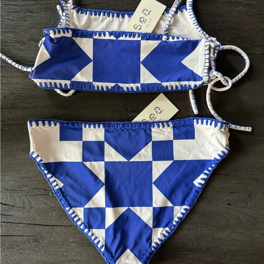 SEA NEW YORK TANYA PRINT BIKINI TOP WITH TIES - Picture 6 of 7